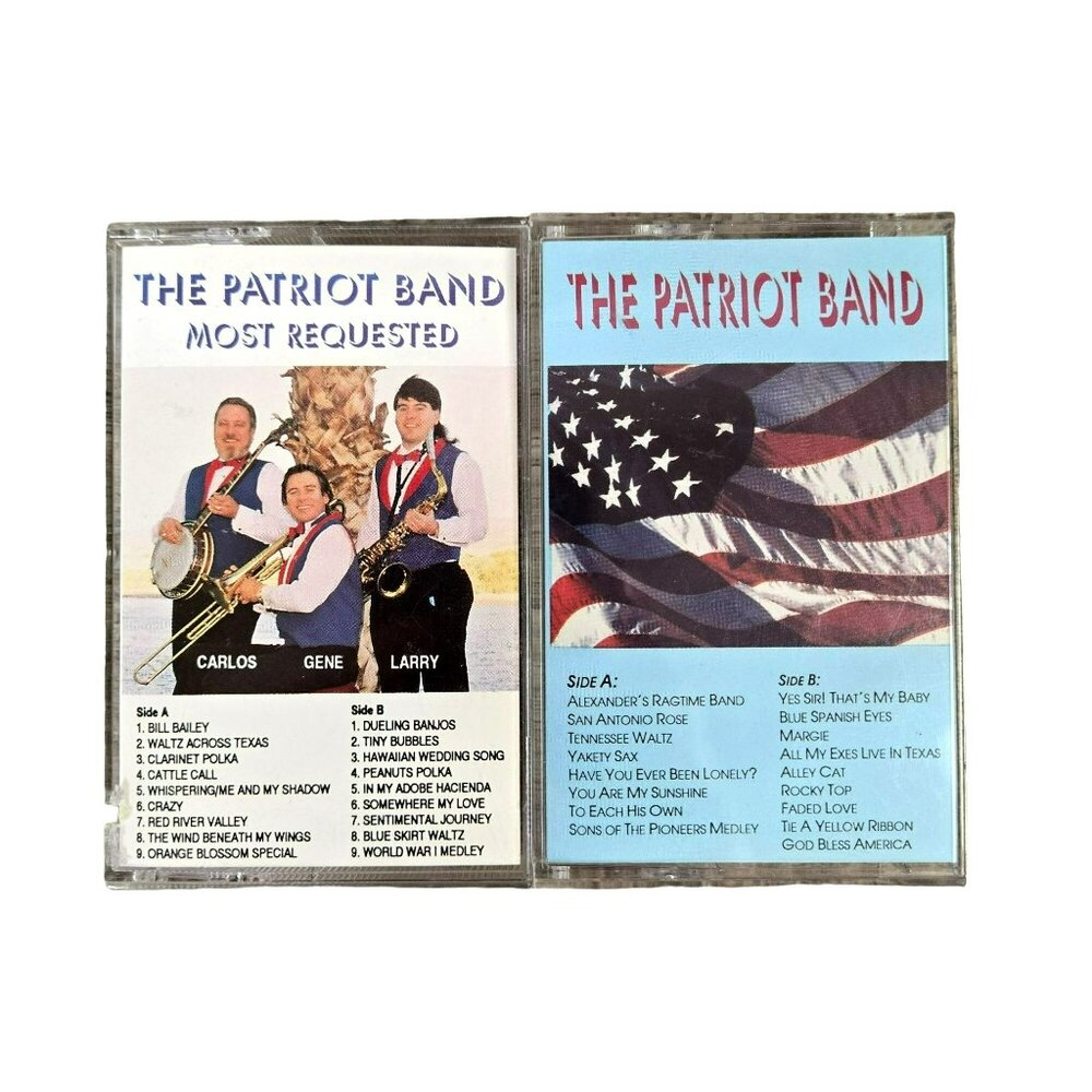 The Patriot Band: Lot (2) Cassette Tapes Most Requested Classic Americana Music
